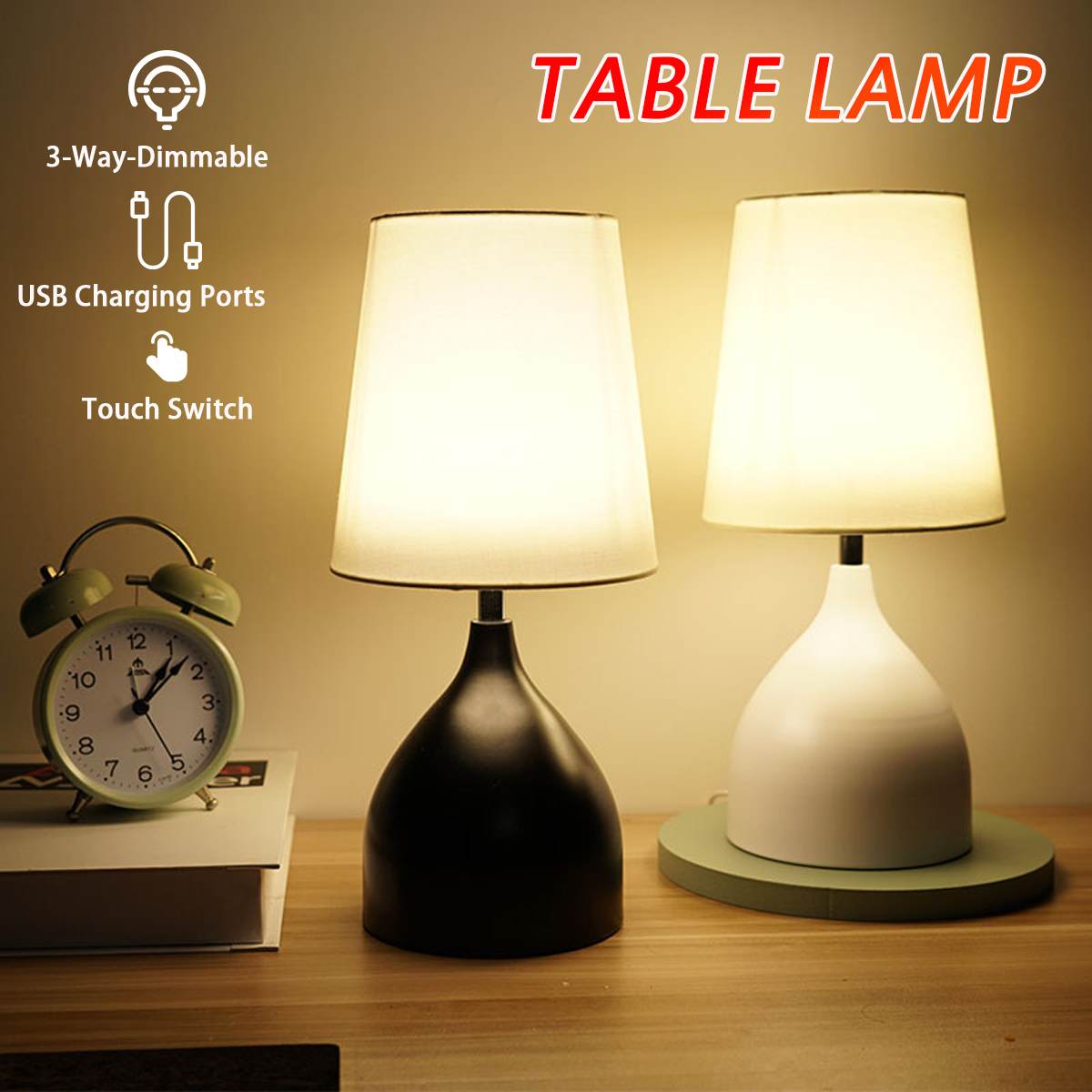 12.5 현대 테이블 램프에 대 한 아크릴 장식 책상 램프 침실 머리맡 바 조명기구 선물 LED 밤 빛